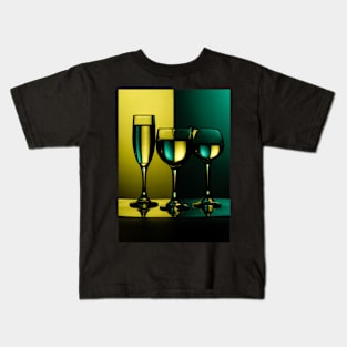 Colured Wine Glasses 5 Kids T-Shirt